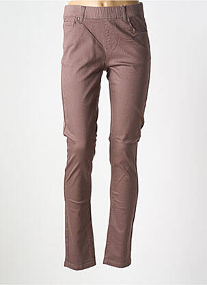 Jegging tissage denim taille normale marron GRIFFON femme
