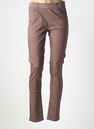Jegging tissage denim taille normale marron GRIFFON femme