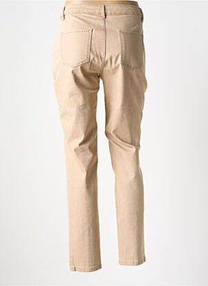 Jeans coupe slim stretch taille haute beige FUEGO WOMAN femme