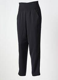 Pantalon droit tissage crêpe taille haute noir MARC AUREL femme