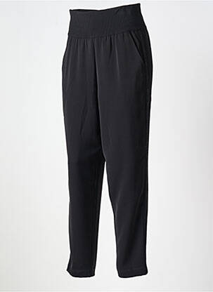 Pantalon droit tissage crêpe taille haute noir MARC AUREL femme