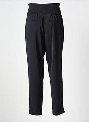 Pantalon droit tissage crêpe taille haute noir MARC AUREL femme
