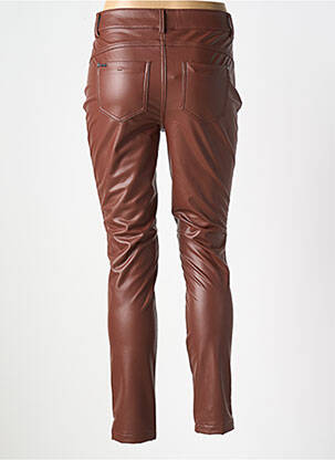 Pantalon slim taille haute taille haute marron STREET ONE femme