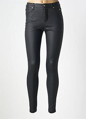 Pantalon slim taille haute taille haute noir MARBLE femme