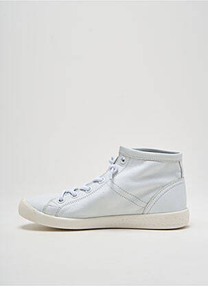 Baskets matière lisse talon plat jusqu'à 3cm blanc SOFTINOS femme