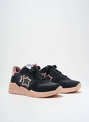 Baskets nubuck talon de 4 à 6cm rose ATLANTIC STARS femme