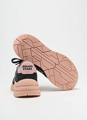 Baskets nubuck talon de 4 à 6cm rose ATLANTIC STARS femme