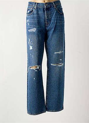Jeans coupe large effet usé taille normale bleu LEVI'S femme