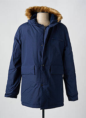 Parka manches longues a capuche bleu TED LAPIDUS homme