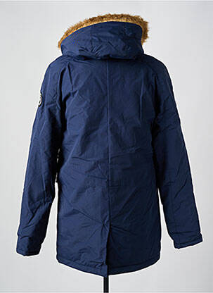 Parka manches longues a capuche bleu TED LAPIDUS homme