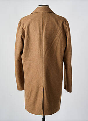 Manteau long manches longues sans capuche marron JACK & JONES homme