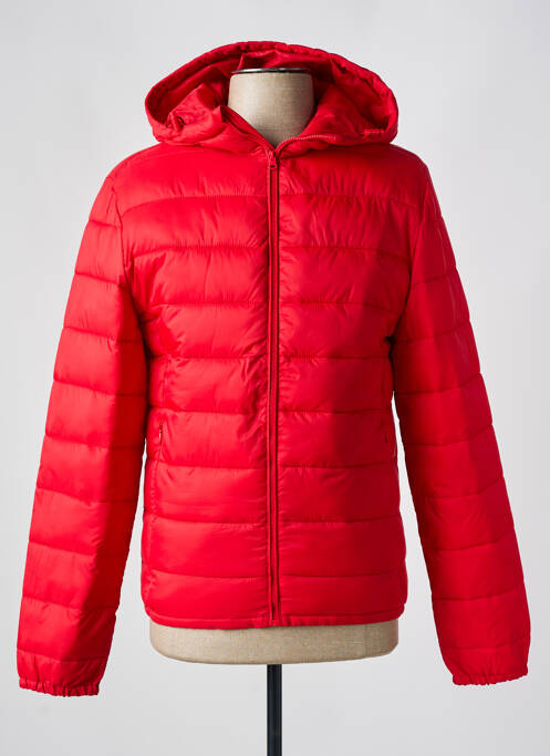 Doudoune manches longues a capuche rouge CELIO homme