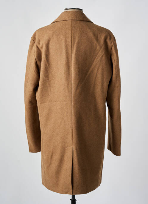Manteau long poches sans capuche marron JACK & JONES homme