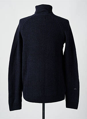 Pull col roulé stretch manches longues bleu JACK & JONES homme