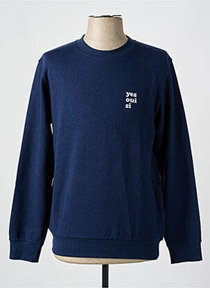 Sweat-shirt stretch manches longues bleu CELIO homme