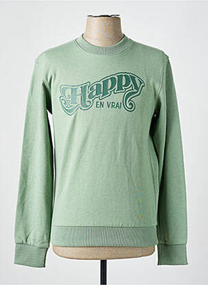 Sweat-shirt stretch manches longues vert CELIO homme
