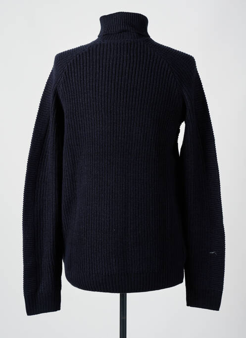 Pull col roulé bleu JACK & JONES pour homme