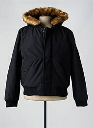 Blouson fermeture zippée sous rabat pressionné noir TED LAPIDUS homme