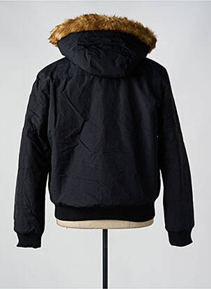 Blouson fermeture zippée sous rabat pressionné noir TED LAPIDUS homme