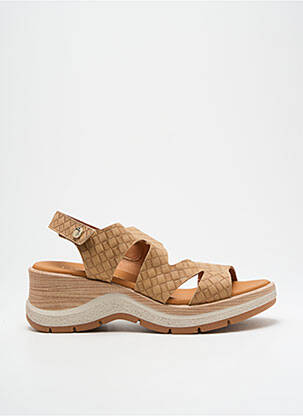 Sandales/nu pieds talon compensé talon de 4 à 6cm beige PAULA URBAN femme