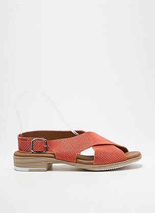 Sandales/nu pieds chiquet talon plat jusqu'à 3cm orange PAULA URBAN femme