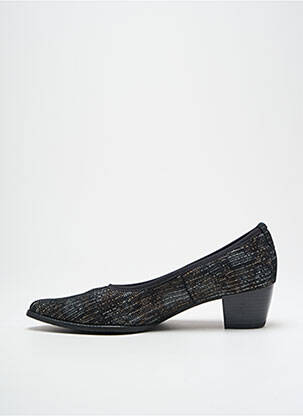 Escarpins tissage satiné talon de 4 à 6cm noir GEO-REINO femme