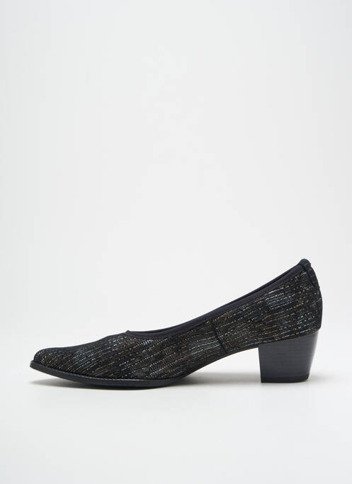 Escarpins tissage satiné talon de 4 à 6cm noir GEO-REINO femme