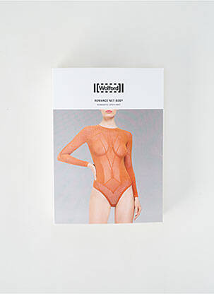 Body stretch manches longues orange WOLFORD femme