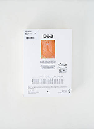 Body col rond manches longues orange WOLFORD femme