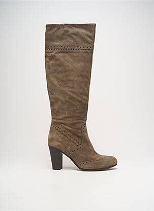 Bottes nubuck talon de 7 à 9cm gris TOSCA BLU SHOES femme