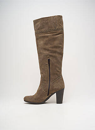 Bottes nubuck talon de 7 à 9cm gris TOSCA BLU SHOES femme