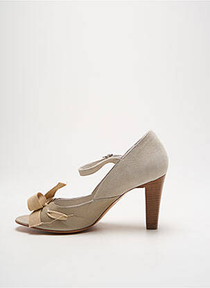 Escarpins nubuck talon de 7 à 9cm gris REGARD femme