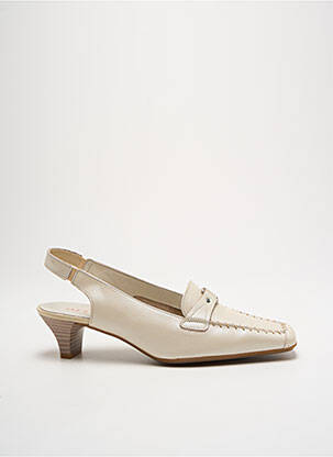 Escarpins tissage satiné talon de 4 à 6cm beige ARTIKA SOFT femme