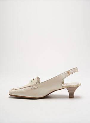 Escarpins tissage satiné talon de 4 à 6cm beige ARTIKA SOFT femme