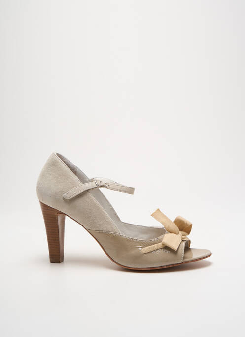 Escarpins nubuck talon de 7 à 9cm gris REGARD femme