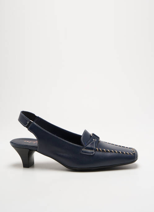 Escarpins tissage satiné talon de 4 à 6cm bleu ARTIKA SOFT femme