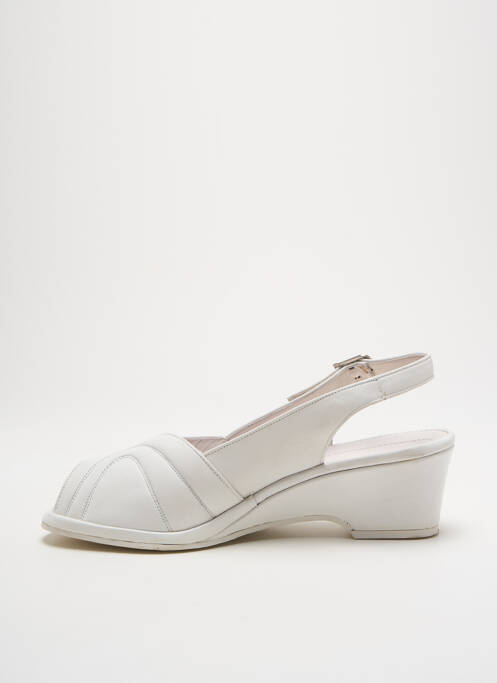 Sandales/nu pieds matière lisse talon de 4 à 6cm blanc ROHDE femme
