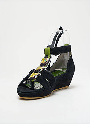 Sandales/nu pieds talon compensé talon de 4 à 6cm noir REGARD femme
