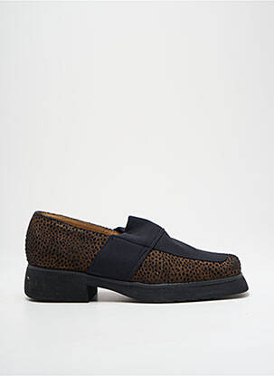 Mocassins nubuck talon plat jusqu'à 3cm marron PINDIÈRE femme