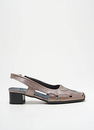 Sandales/nu pieds tissage satiné talon de 4 à 6cm rose LUXAT femme