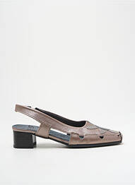 Sandales/nu pieds tissage satiné talon de 4 à 6cm rose LUXAT femme