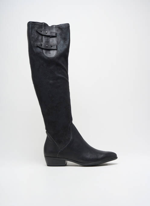 Cuissardes tissage satiné talon de 4 à 6cm noir TAMARIS femme