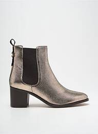 Bottines/boots tissage satiné talon de 4 à 6cm or MAISON TOUFET femme