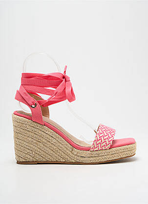Espadrilles fermeture lacets talon de 7 à 9cm rose VANESSA WU femme