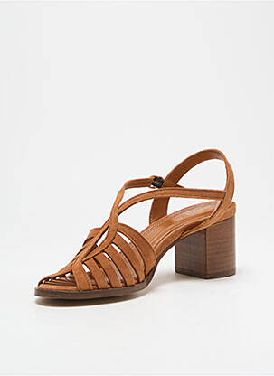 Sandales/nu pieds talon bottier talon de 4 à 6cm marron MAISON TOUFET femme