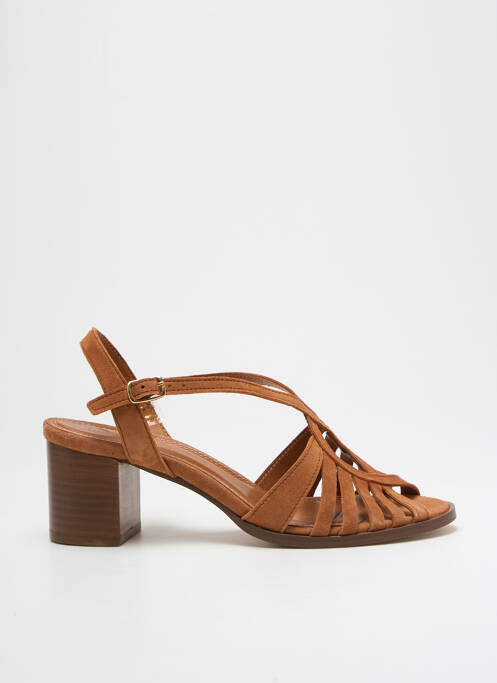 Sandales/nu pieds talon bottier talon de 4 à 6cm marron MAISON TOUFET femme