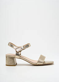 Sandales/nu pieds tissage satiné talon de 4 à 6cm or VANESSA WU femme