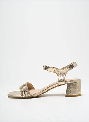 Sandales/nu pieds tissage satiné talon de 4 à 6cm or VANESSA WU femme