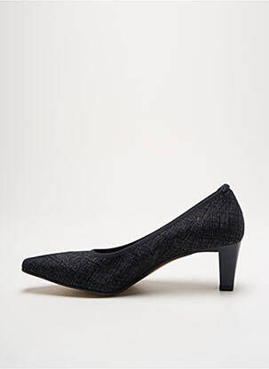 Escarpins tissage satiné talon de 4 à 6cm noir PERLATO femme