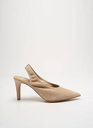 Escarpins nubuck talon de 7 à 9cm beige PERLATO femme